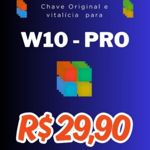 Windows 10 Pro - Chave Original e Vitalícia