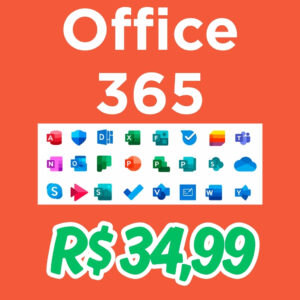 Conta Office 365 Completo, 100Gb Onedrive, 5 Dispositivos